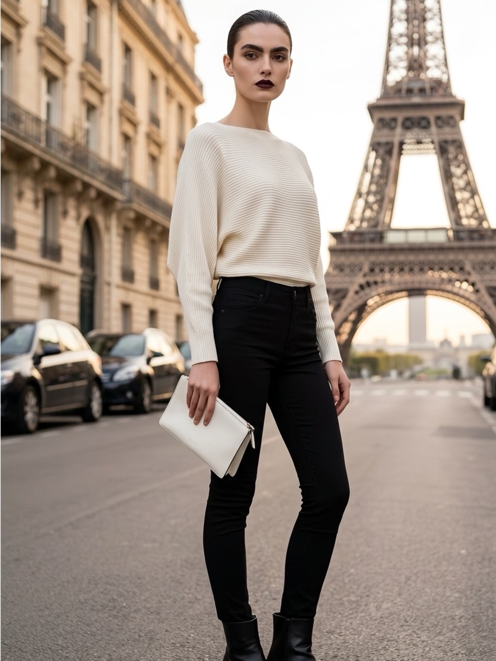 Vince Camuto Ivory Ribbed Sweater